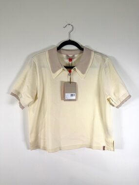 Hunter Cream Polo with Beige Trim